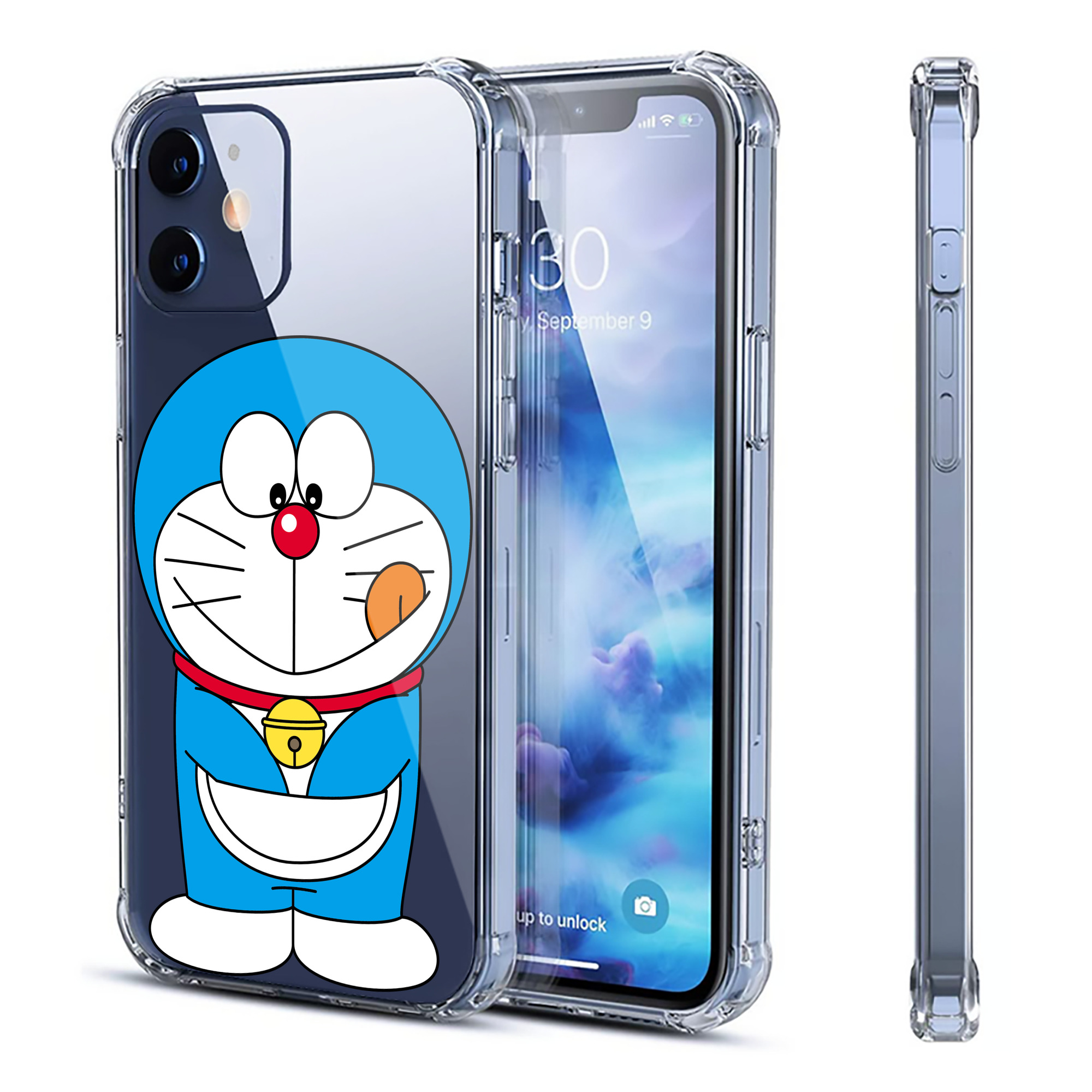 （画像用） ドラえもん Doraemon 【iPhone 12シリーズ対応】透明スマホケース（クリアソフトケース）
